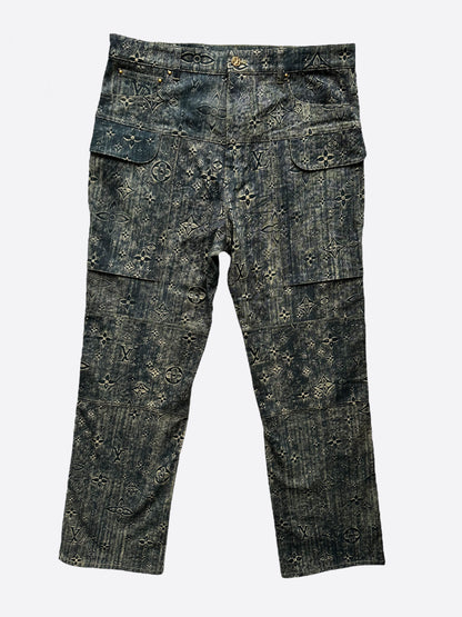 Louis Vuitton Dark Blue Monogram Cargo Pants