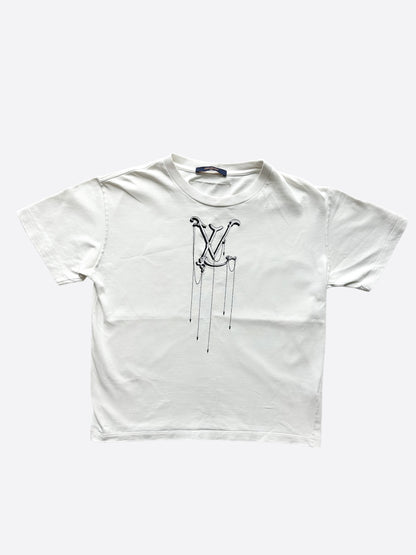 Louis Vuitton White Pendant Logo T-Shirt