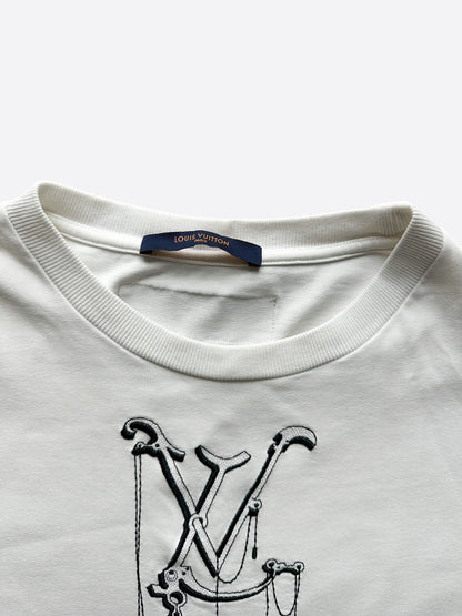 Louis Vuitton White Pendant Logo T-Shirt