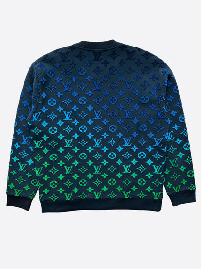 Louis Vuitton Blue & Green Gradient Monogram Sweater