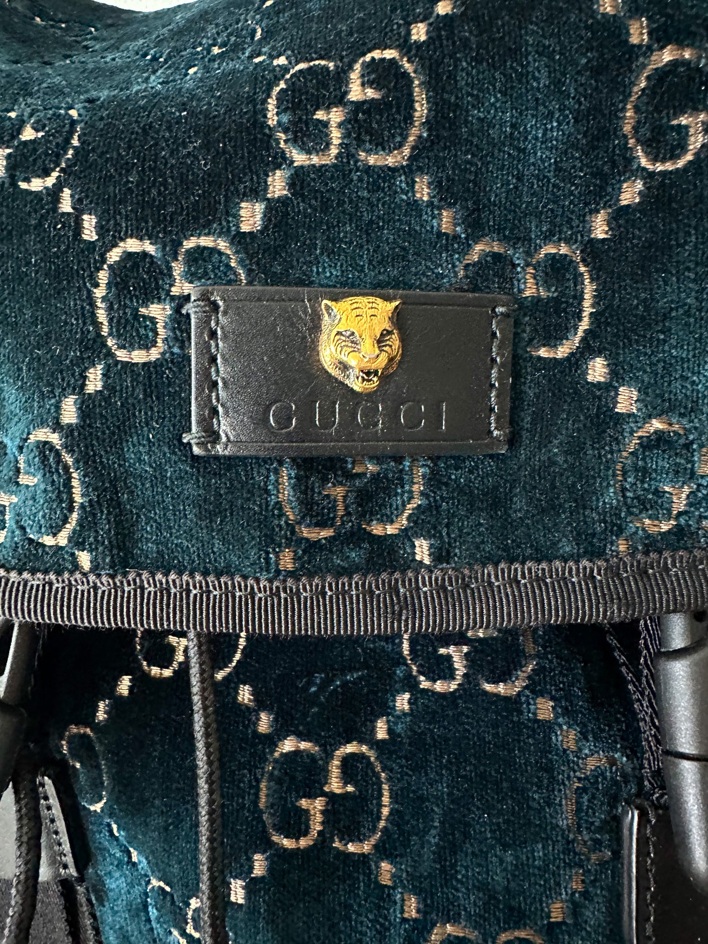 Gucci Brown Velvet GG Monogram Backpack – Savonches