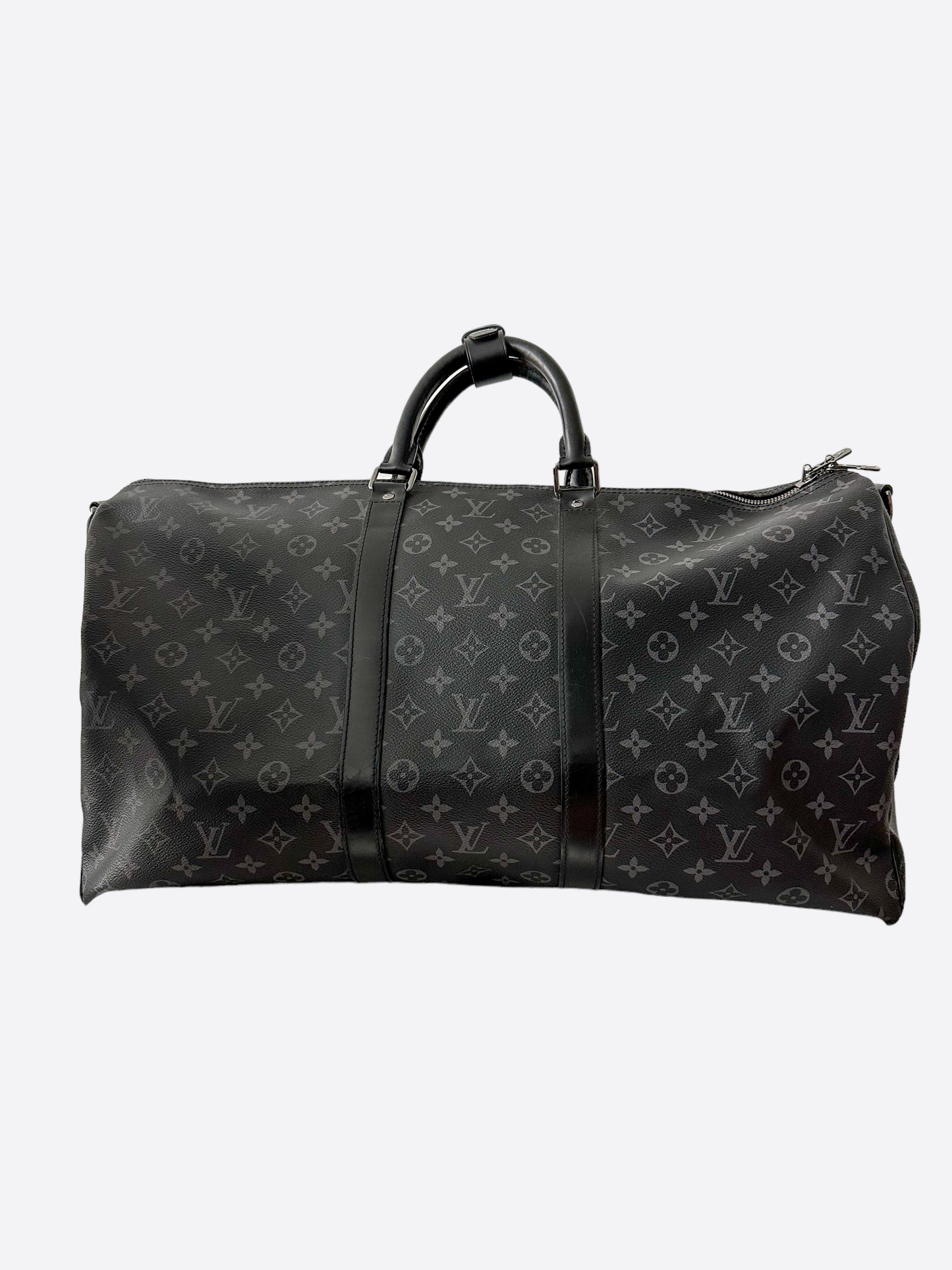 Louis Vuitton Black Shadow Monogram Keepall 50 – Savonches