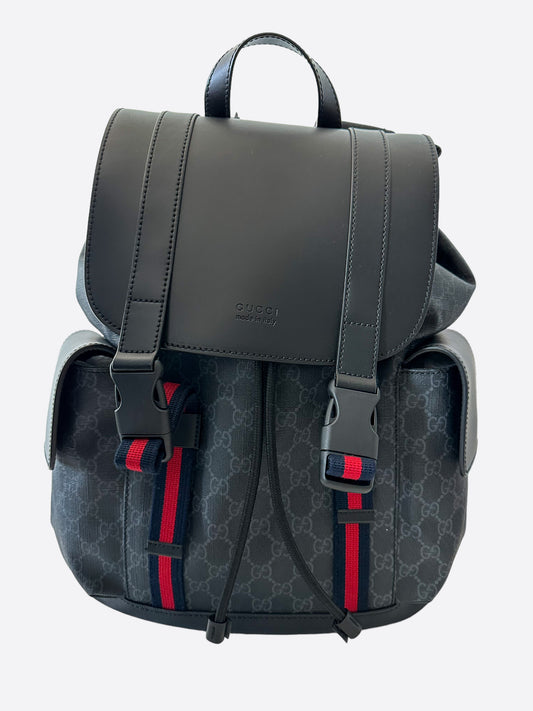 Gucci Black Supreme GG Monogram Backpack