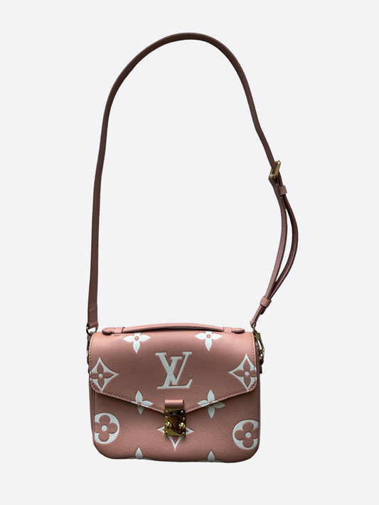 Louis Vuitton Rose & White Monogram Pochette Métis