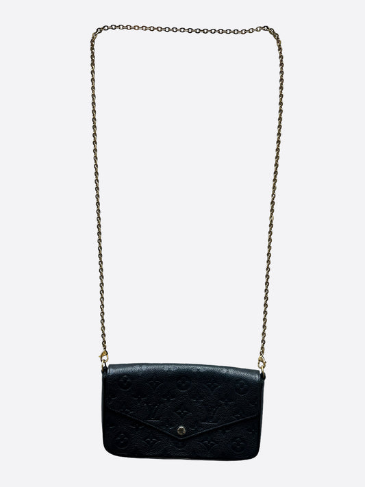 Louis Vuitton Black Monogram Empreinte Pochette Felicie