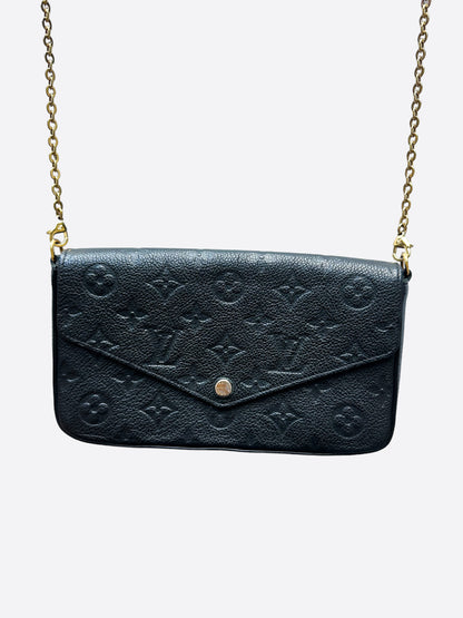 Louis Vuitton Black Monogram Empreinte Pochette Felicie