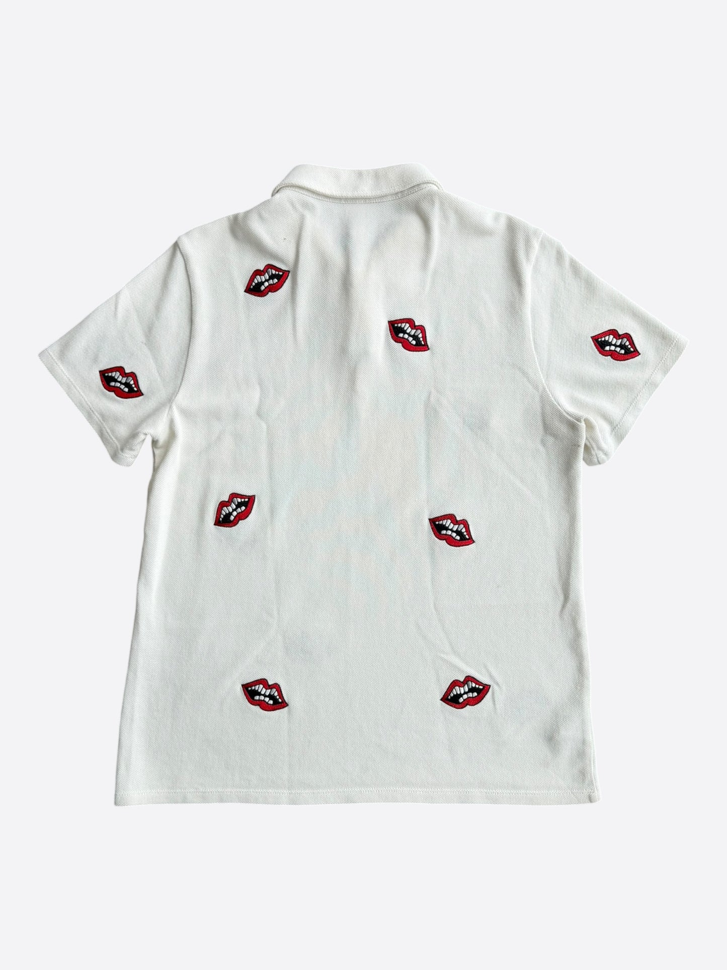 Chrome Hearts Matty White Chomper Polo T-Shirt