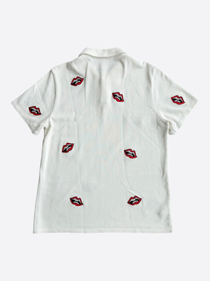 Chrome Hearts Matty White Chomper Polo T-Shirt