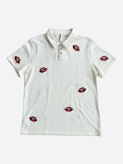 Chrome Hearts Matty White Chomper Polo T-Shirt