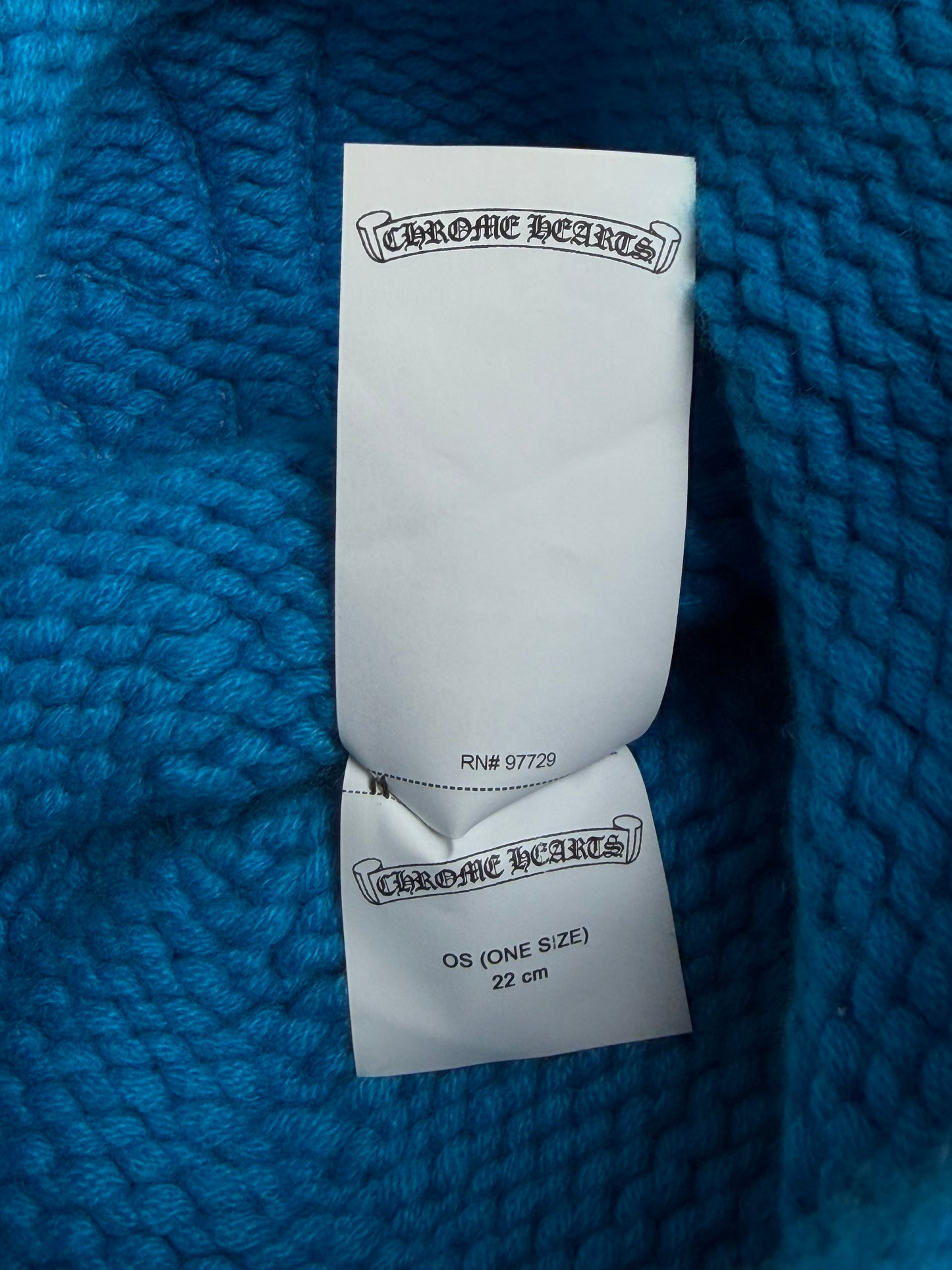 Chrome Hearts Blue & Purple Cross Patch Cashmere Beanie