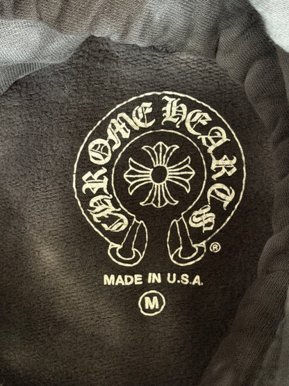 Chrome Hearts Black & White Tie-Dye Horseshoe Logo Hoodie