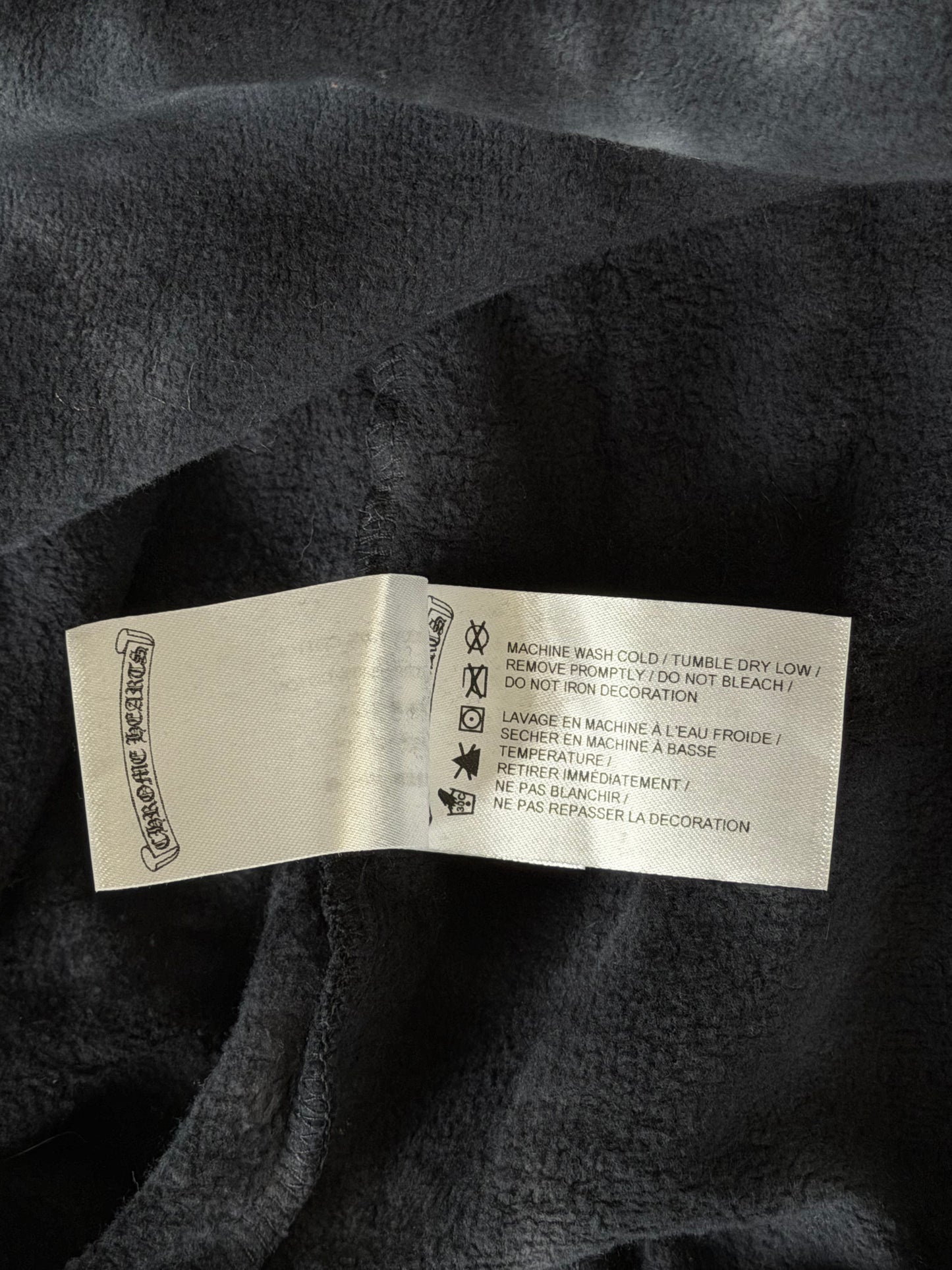 Chrome Hearts Black & White Tie-Dye Horseshoe Logo Hoodie
