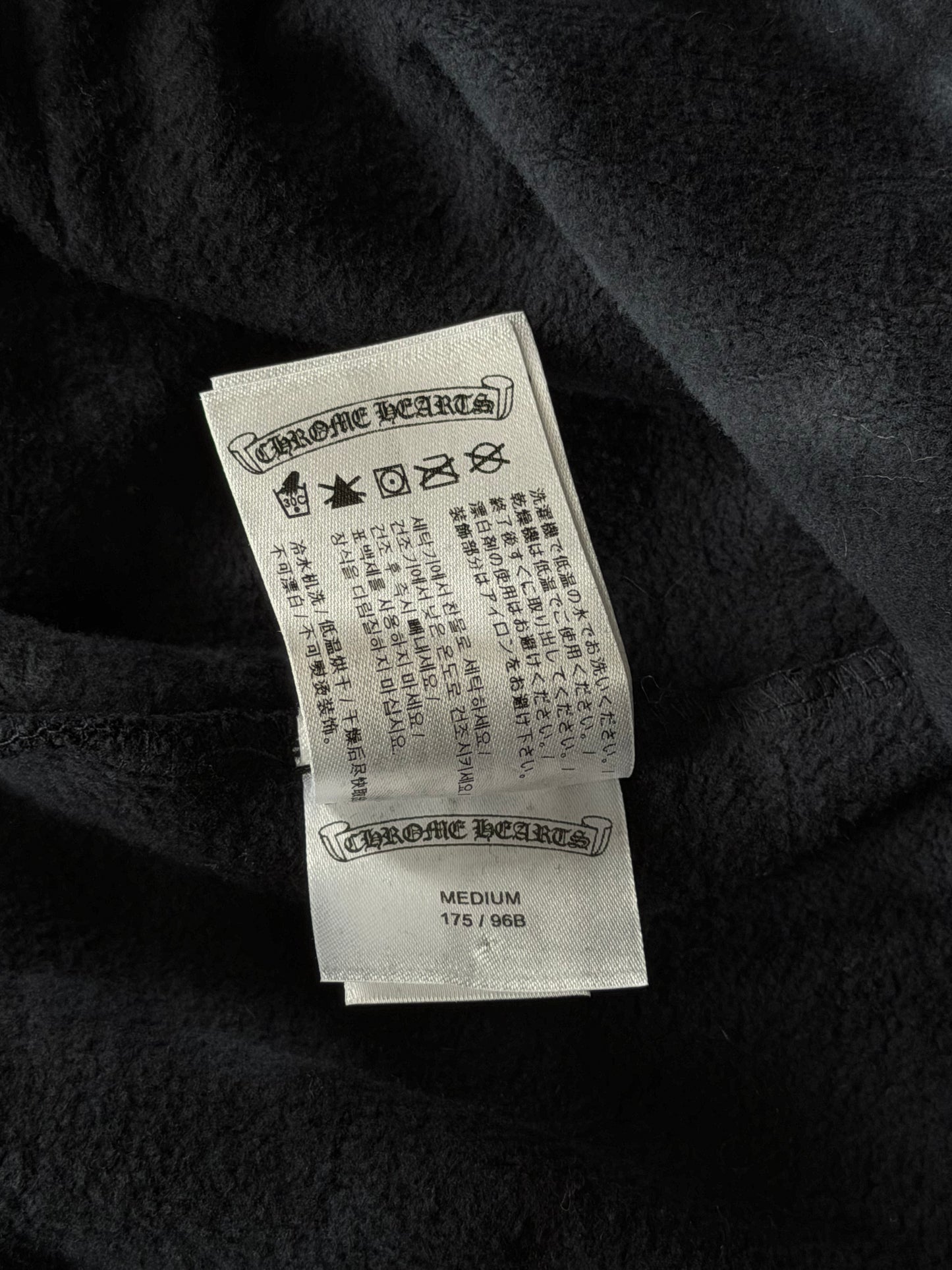 Chrome Hearts Black & White Tie-Dye Horseshoe Logo Hoodie