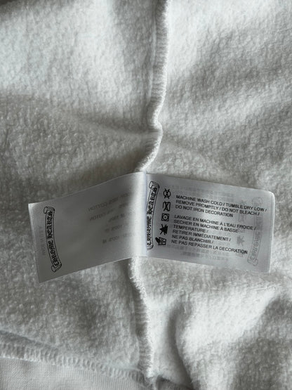 Chrome Hearts White & Black Horseshoe Logo Zip Up Hoodie
