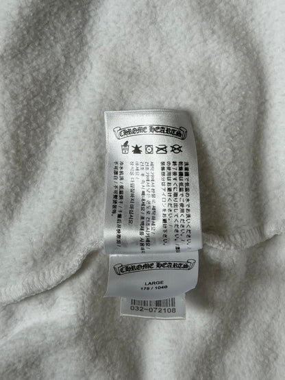 Chrome Hearts White & Black Horseshoe Logo Zip Up Hoodie
