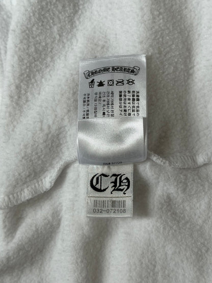 Chrome Hearts White & Black Horseshoe Logo Zip Up Hoodie