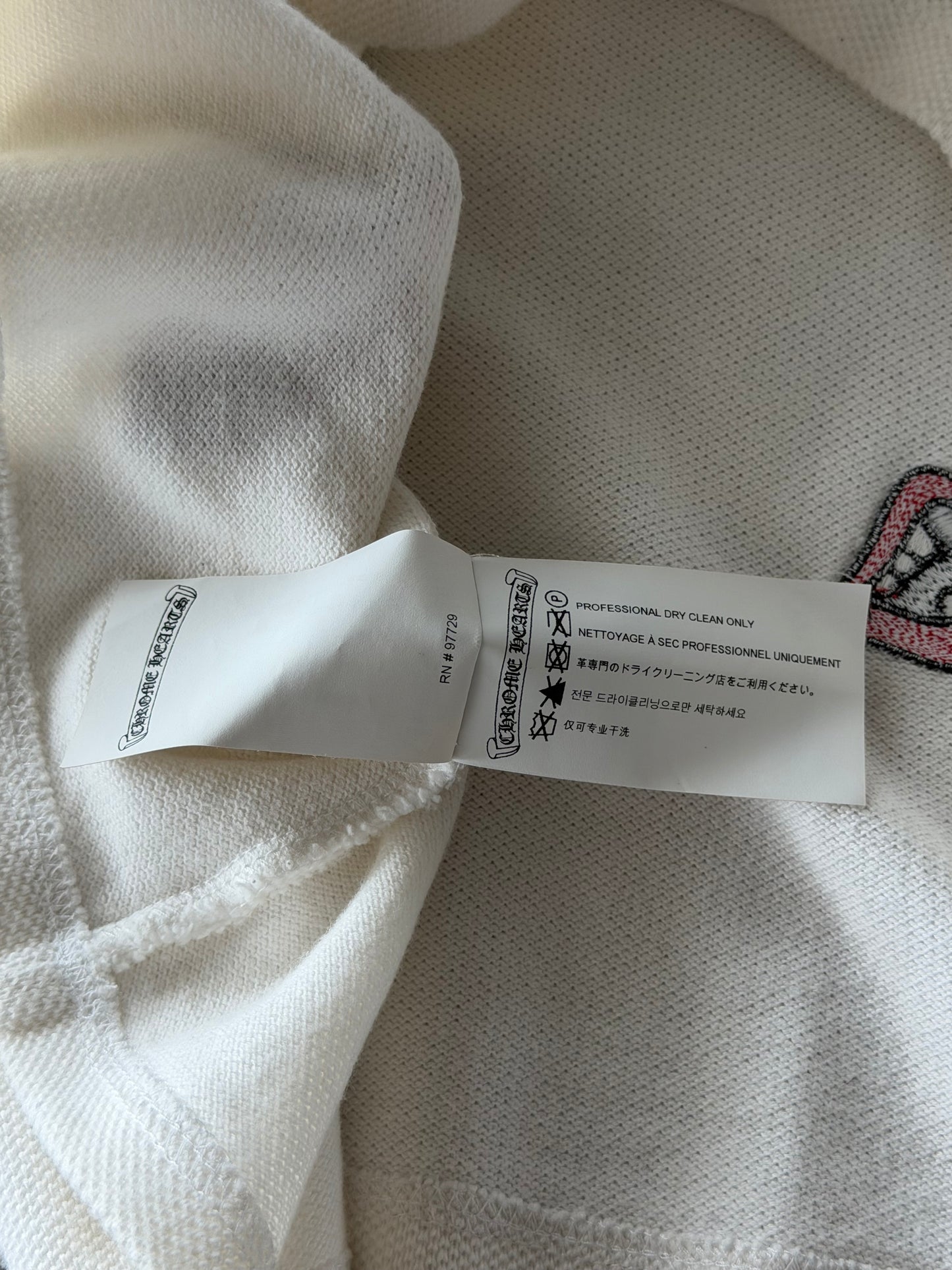 Chrome Hearts Matty White Chomper Polo T-Shirt
