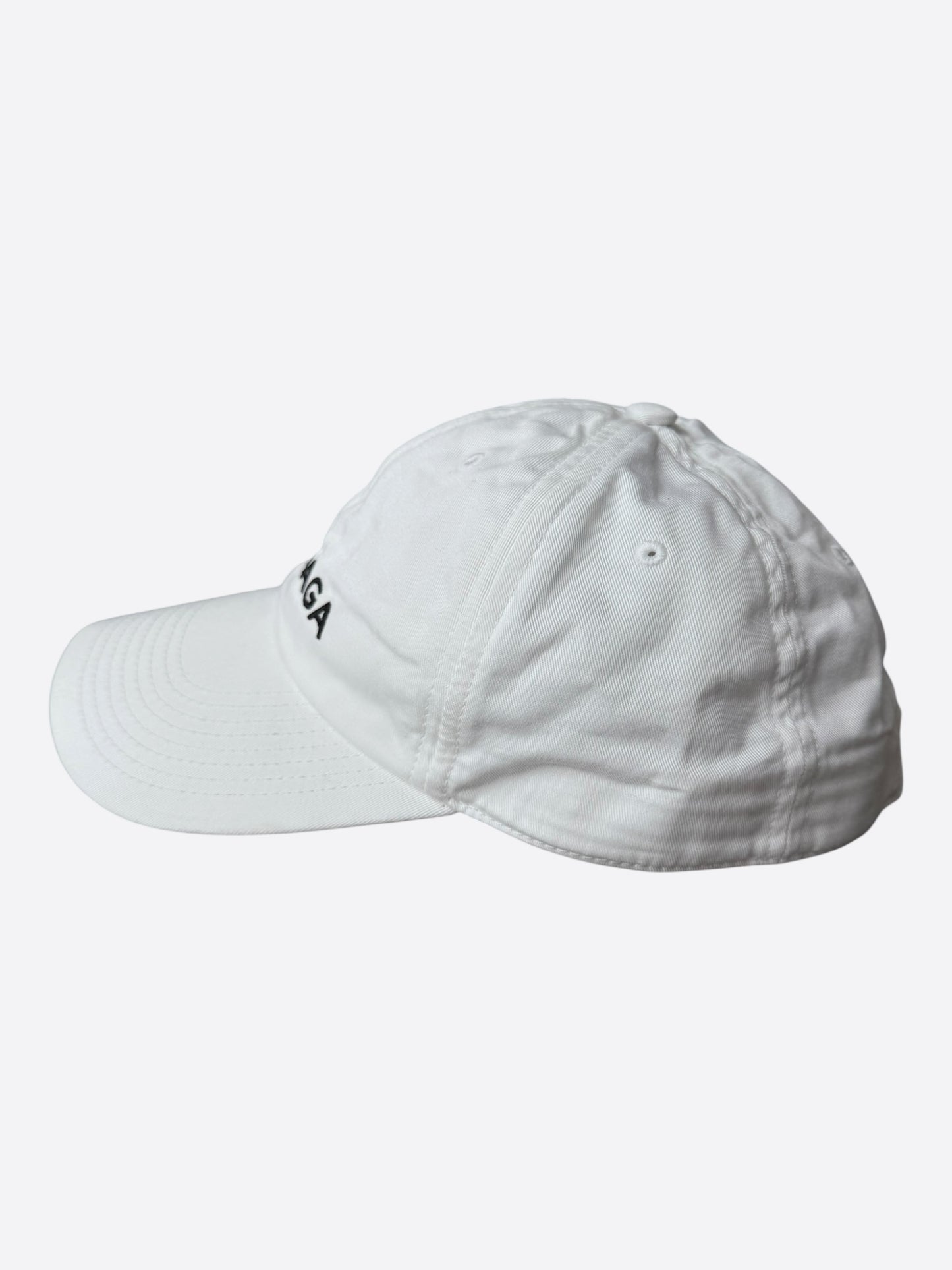 Balenciaga White & Black Logo Hat