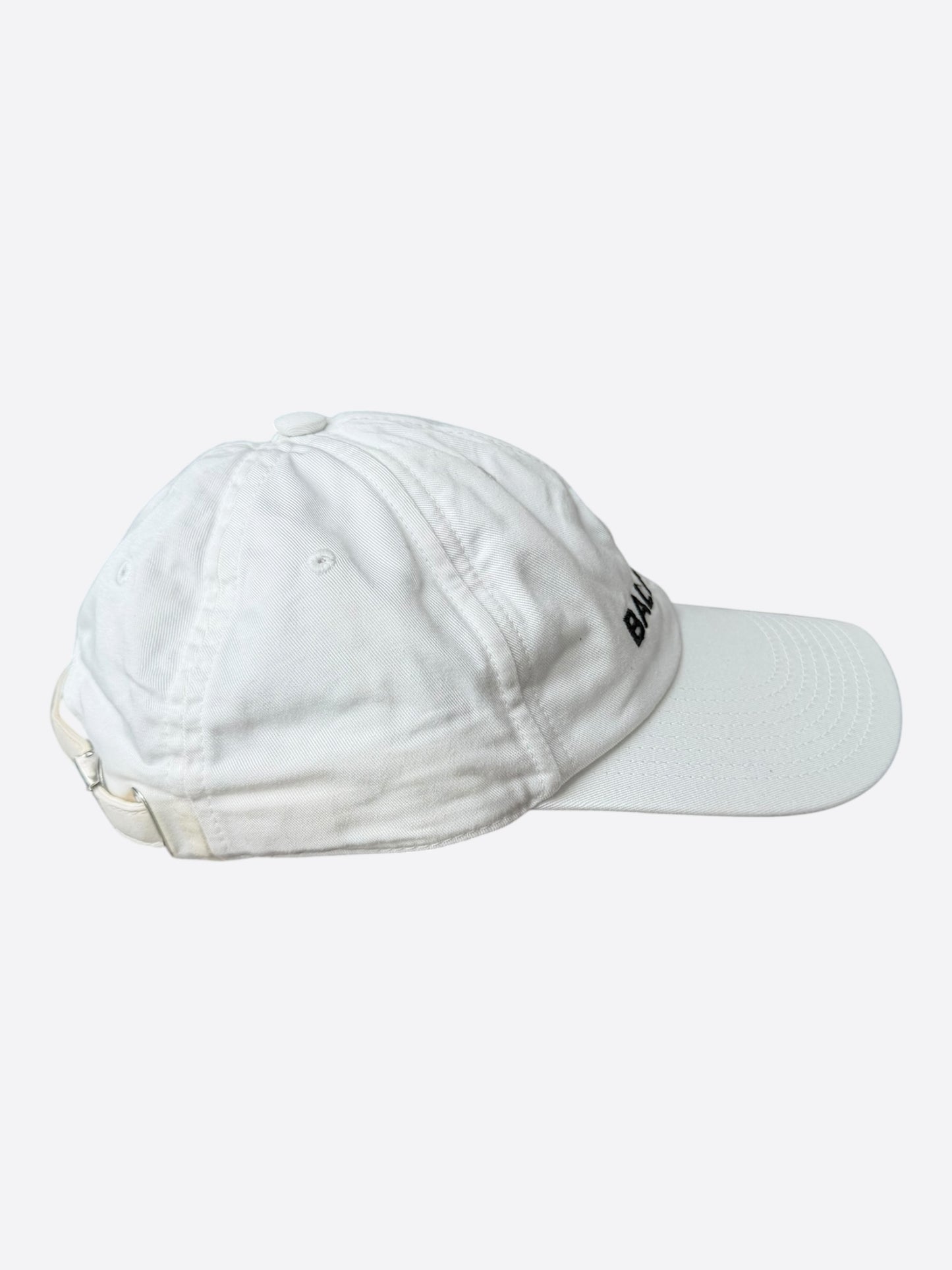 Balenciaga White & Black Logo Hat
