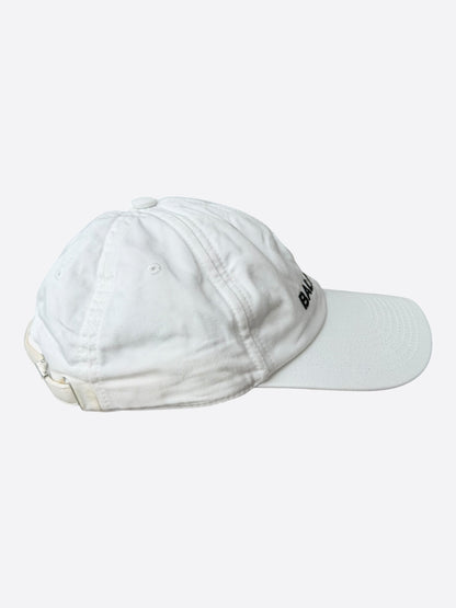 Balenciaga White & Black Logo Hat