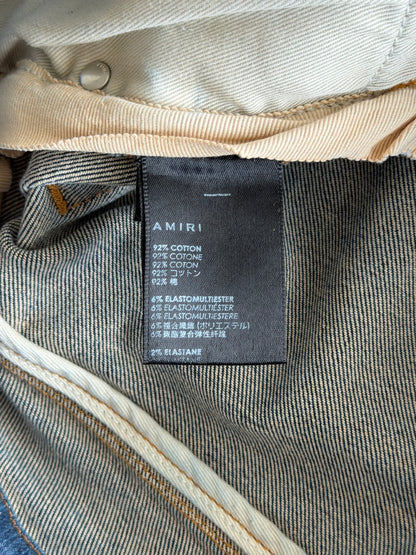 Amiri Deep Indigo & Red Bandana Patch MX1 Jeans