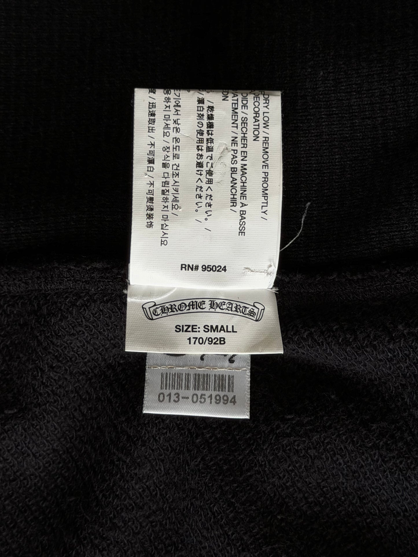 Chrome Hearts Matty Boy Black & Blue Chomper Patch Zip Up Hoodie