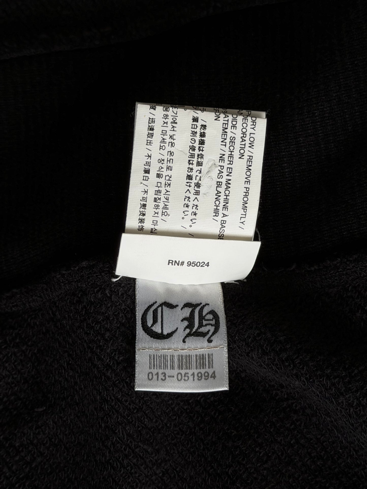 Chrome Hearts Matty Boy Black & Blue Chomper Patch Zip Up Hoodie