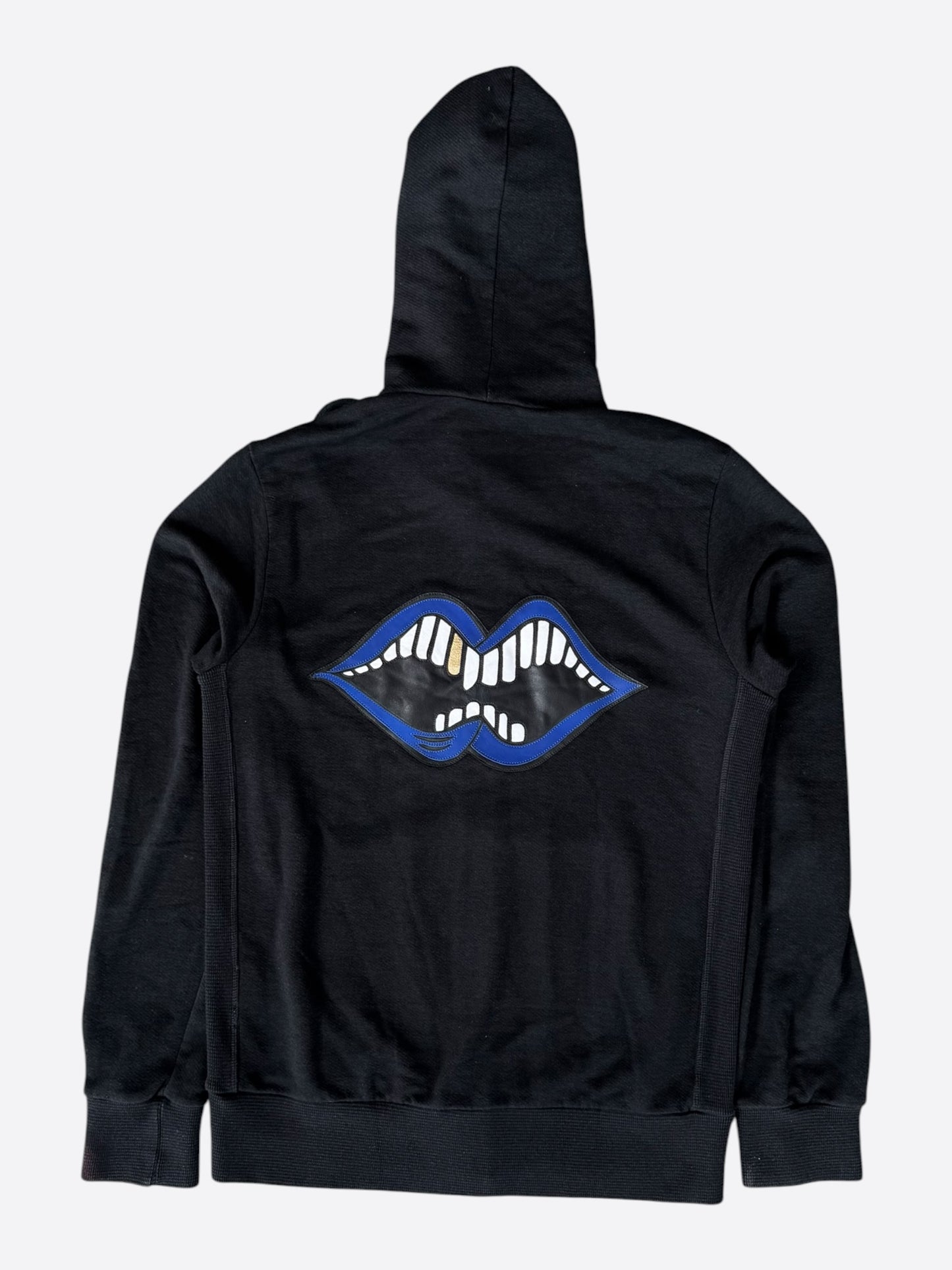 Chrome Hearts Matty Boy Black & Blue Chomper Patch Zip Up Hoodie