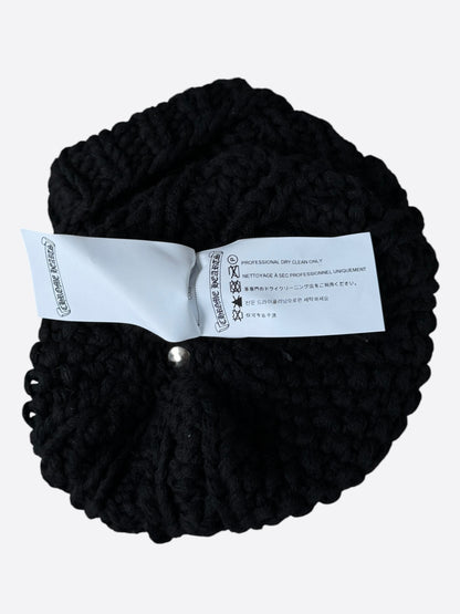 Chrome Hearts Black Cross Patch Cashmere Beanie