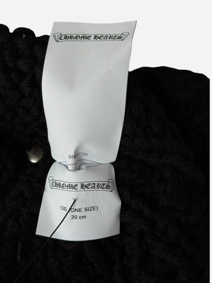 Chrome Hearts Black Cross Patch Cashmere Beanie