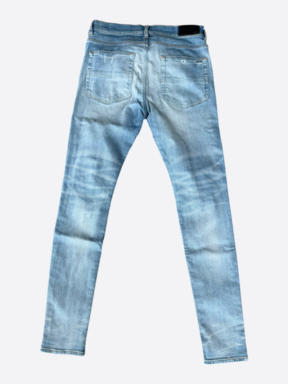 Amiri Clay Indigo & Black Bandana Patch MX1 Jeans