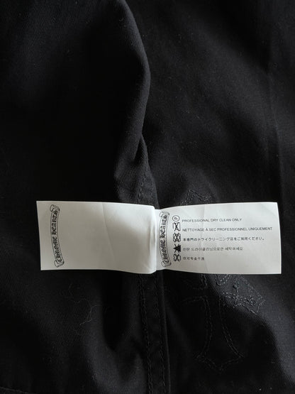 Chrome Hearts Black & Cheetah Cross Patch Work Dog Jacket