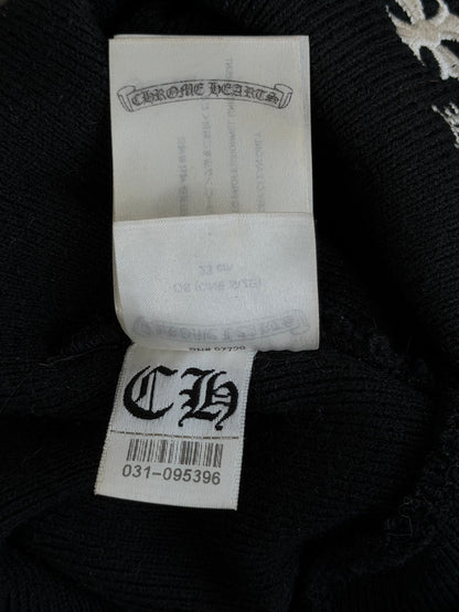 Chrome Hearts Black & White Embroidered Logo Beanie