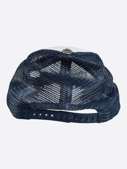 Chrome Hearts Navy & White Hollywood Trucker Hat
