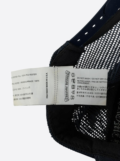Chrome Hearts Navy & White Hollywood Trucker Hat
