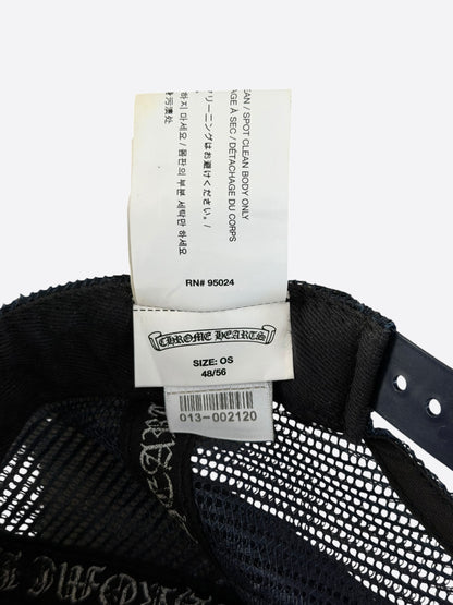 Chrome Hearts Navy & White Hollywood Trucker Hat