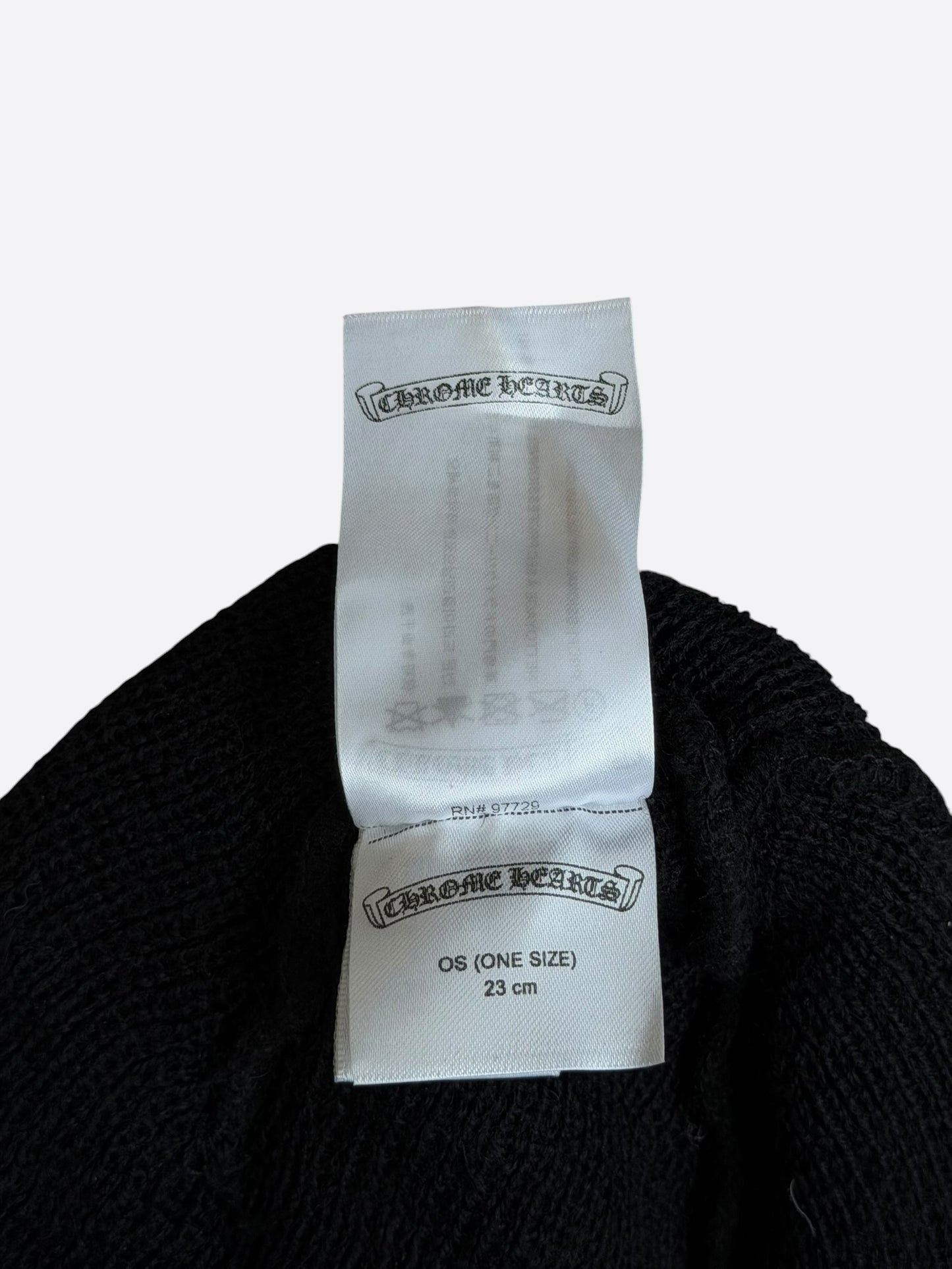 Chrome Hearts Black & White Horseshoe Logo Beanie