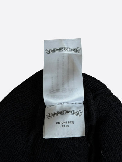 Chrome Hearts Black & White Horseshoe Logo Beanie