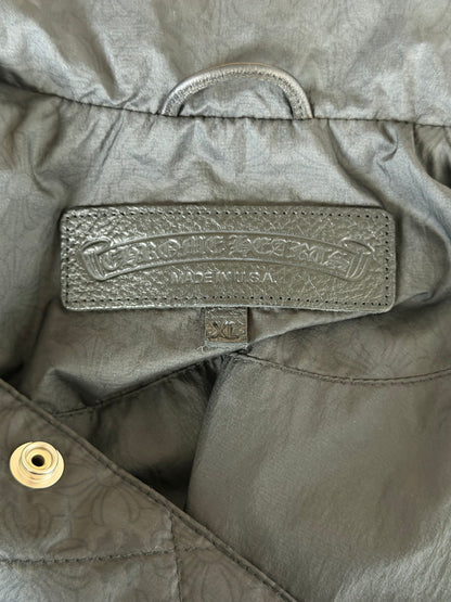Chrome Hearts Black Cross Jacquard Quilted Embroidered Logo Nylon Jacket
