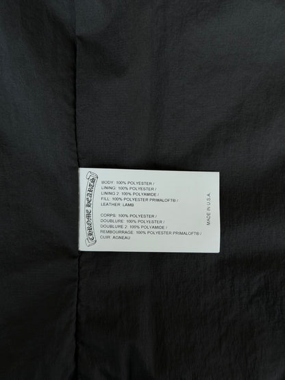 Chrome Hearts Black Cross Jacquard Quilted Embroidered Logo Nylon Jacket