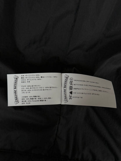 Chrome Hearts Black Cross Jacquard Quilted Embroidered Logo Nylon Jacket