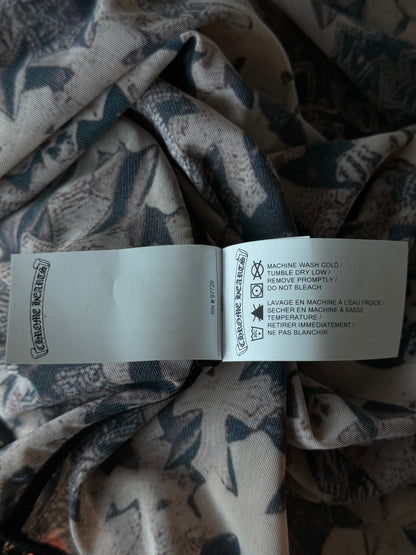 Chrome Hearts Brown All Over Cross Print Mesh Dress