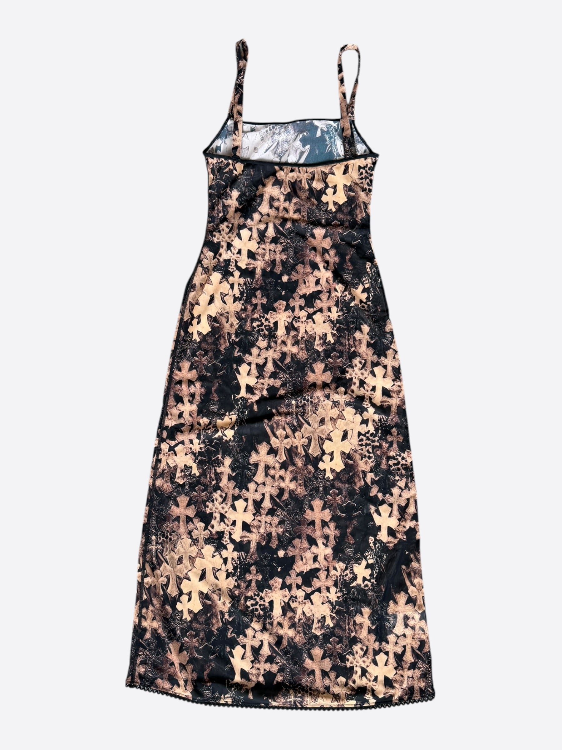 chrome hearts dress Mini Silver Buttons Grandeur 0E84F1CD Chrome Hearts Brown All Over
