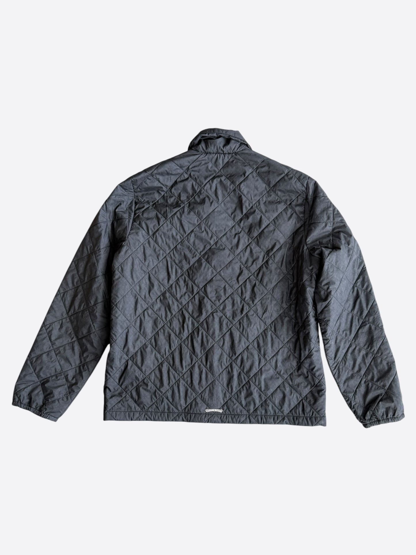 Chrome Hearts Black Cross Jacquard Quilted Embroidered Logo Nylon Jacket