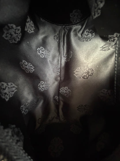Chrome Hearts Black Stencil Grinds Mini Nylon Handbag