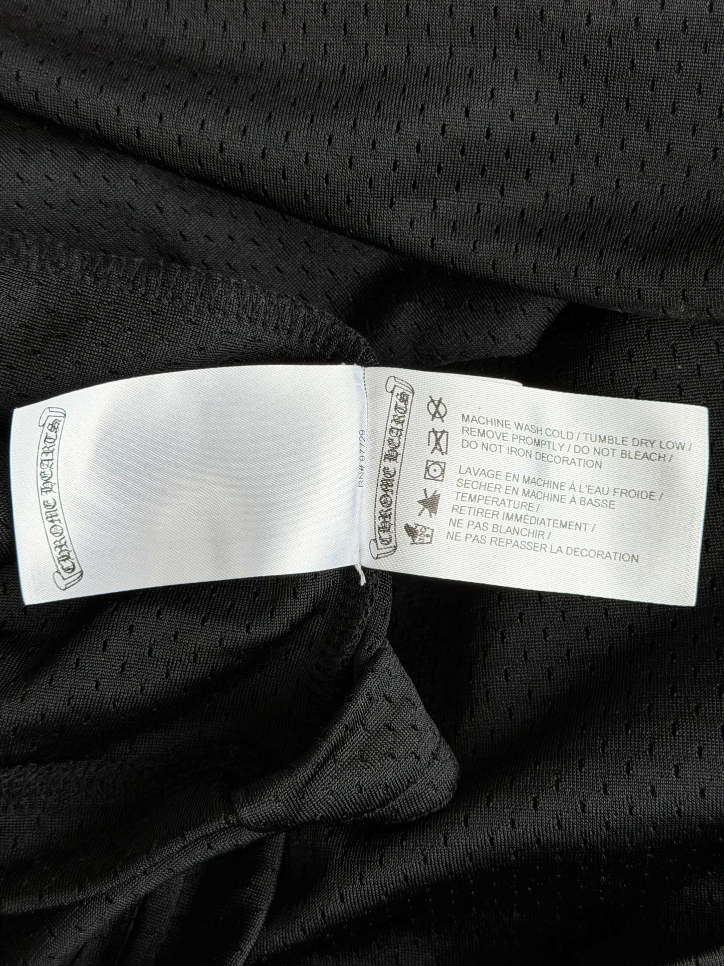 Chrome Hearts Black & White Logo Mesh Jersey