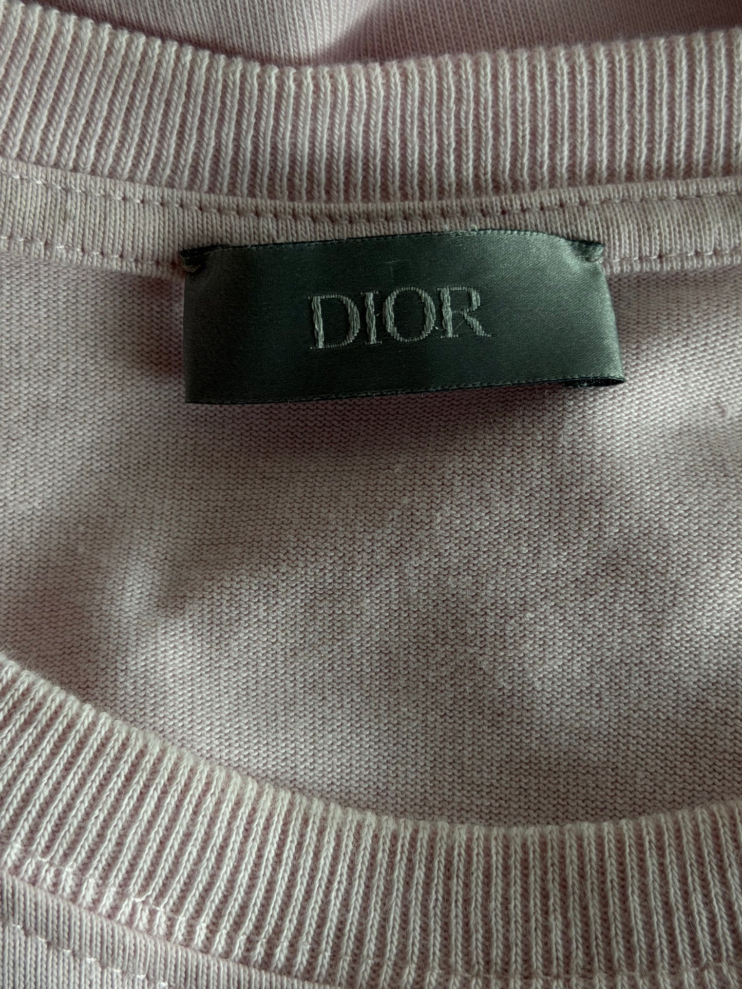 Dior Pink CD Icon Embroidered Logo T-Shirt