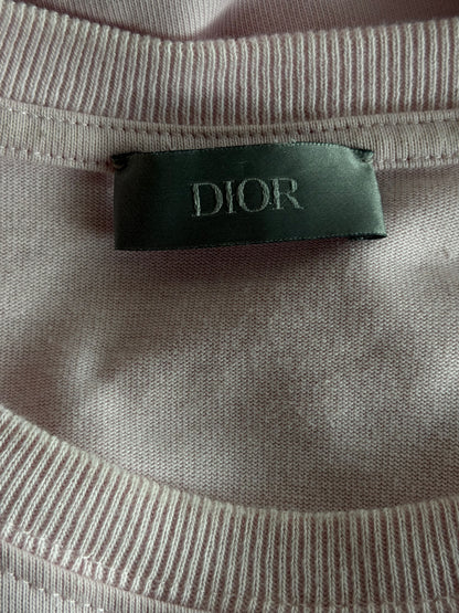 Dior Pink CD Icon Embroidered Logo T-Shirt