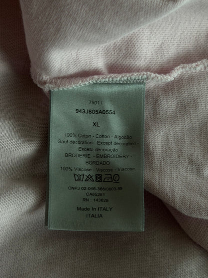 Dior Pink CD Icon Embroidered Logo T-Shirt