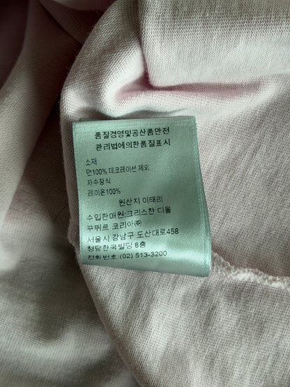 Dior Pink CD Icon Embroidered Logo T-Shirt